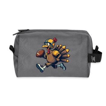 Thanksgiving Football Turquie - Trousse de toilette en tissu recyclé - anthracite - Devant