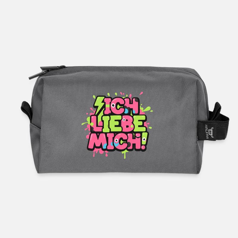 Ich Liebe Mich Graffiti - Recycelte Kulturtasche - Anthrazit