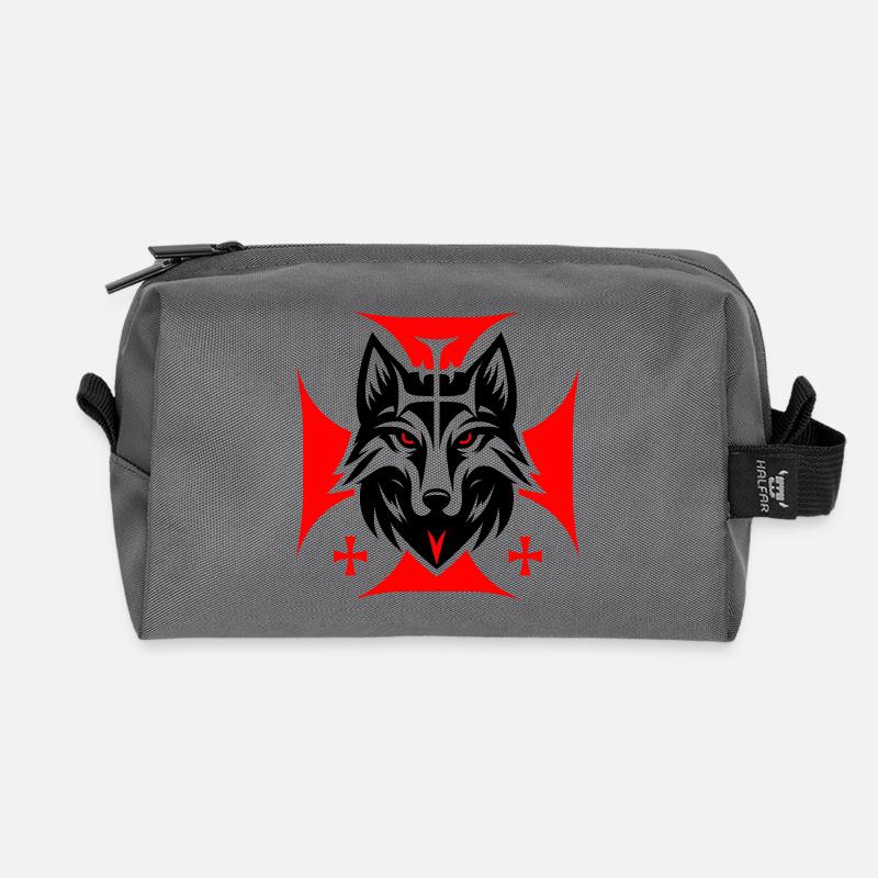 Dämonensilhouette - Recycelte Kulturtasche - Anthrazit