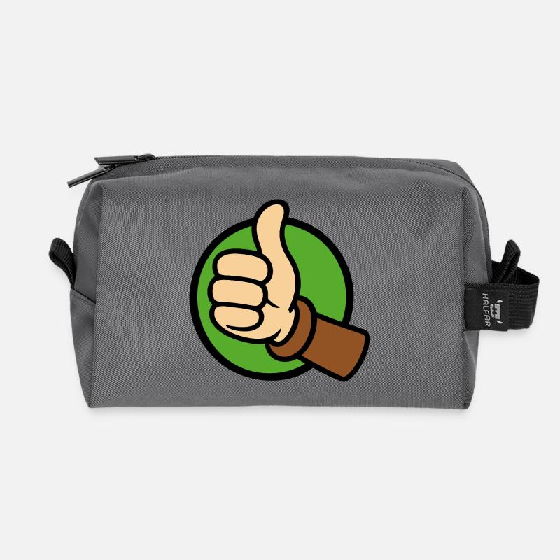 Ich mag es! - Recycelte Kulturtasche - Anthrazit