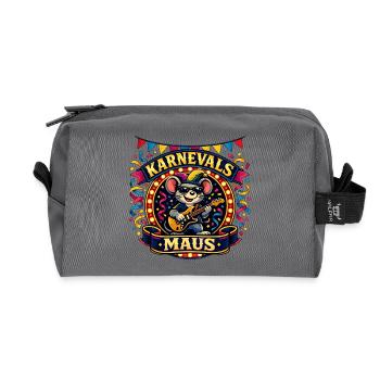 Jupe de souris de carnaval Cologne Alaaf Cadeau - Trousse de toilette en tissu recyclé - anthracite - Devant