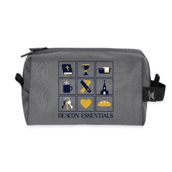 Essentiels pour les diacres religieux de l’Église - Trousse de toilette en tissu recyclé - anthracite - Devant