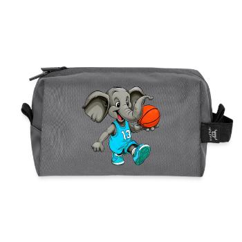 Elefanten Basketball Hooper - Recycelte Kulturtasche - Anthrazit - Vorne