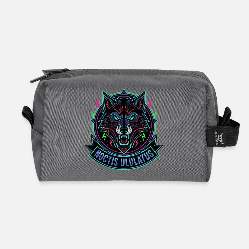 Neonwolf Noctis Ululatus - Recycelte Kulturtasche - Anthrazit