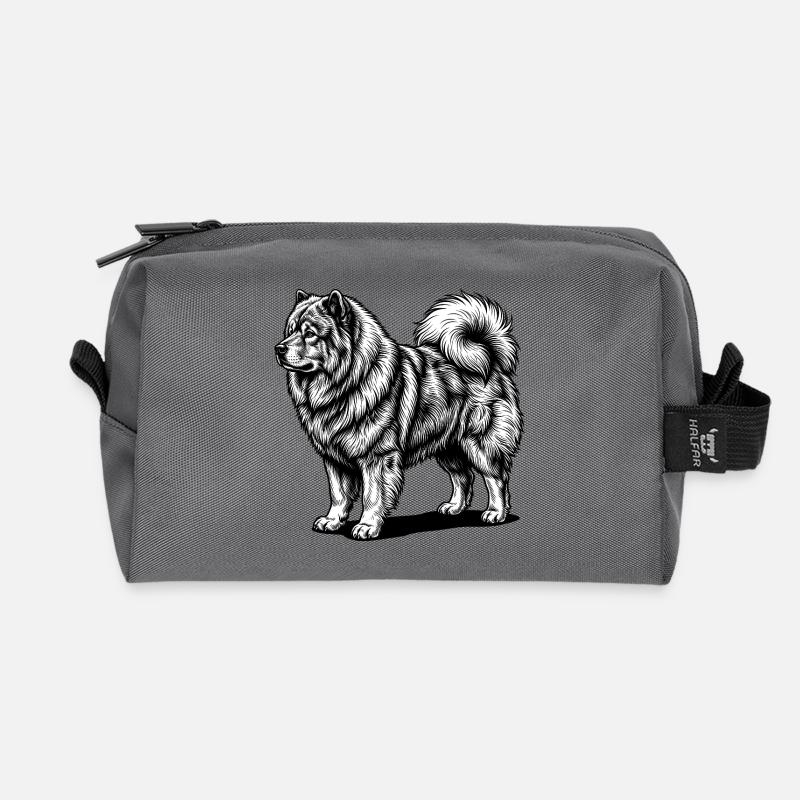 Eurasier | Old Dude - Recycled Toiletry Zip Bag - anthracite