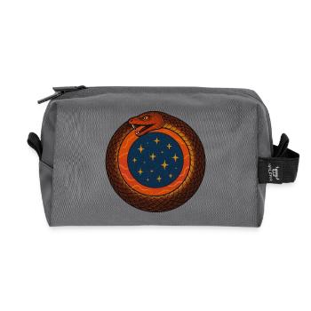 Cosmic Ouroboros Emblem - Recycled Toiletry Zip Bag - anthracite - Front