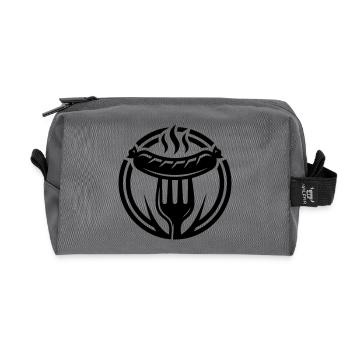 Wurst Bratwurst Symbol - Recycelte Kulturtasche - Anthrazit - Vorne