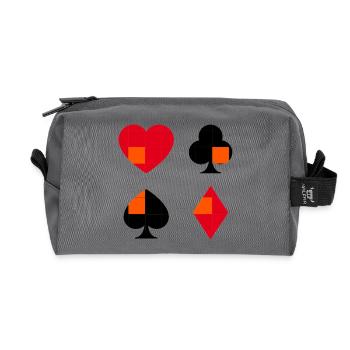 Sammlung geometrischer Kartenanzüge - Recycelte Kulturtasche - Anthrazit - Vorne