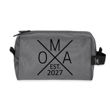 Grandma 2027 Grandma since 2027 Grandma 2027 - Recycled Toiletry Zip Bag - anthracite - Front