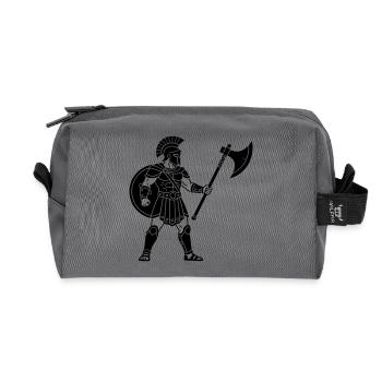 Soldier Greece - Recycled Toiletry Zip Bag - anthracite - Front