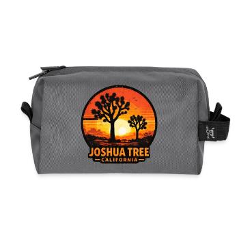 Joshua Tree California Sunset Motif - Recycled Toiletry Zip Bag - anthracite - Front