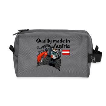 quality_made_in_austria - Recycelte Kulturtasche - Anthrazit - Vorne