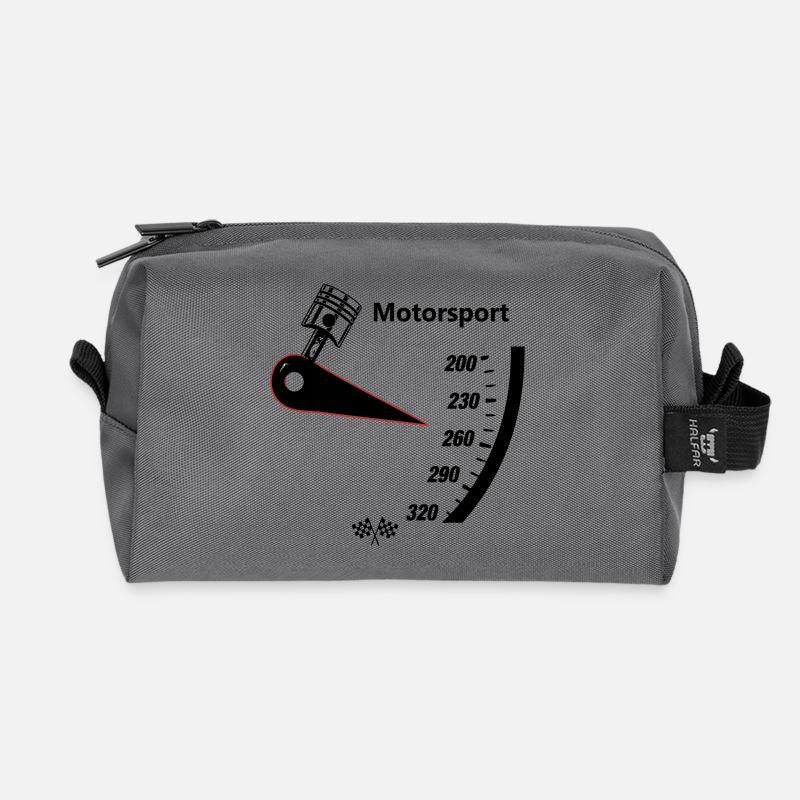 Motorsport Speedometer - Recycled Toiletry Zip Bag - anthracite