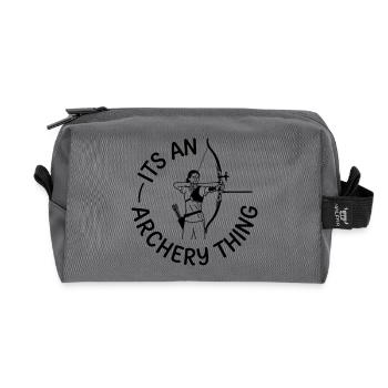 Tir à l’arc - Trousse de toilette en tissu recyclé - anthracite - Devant