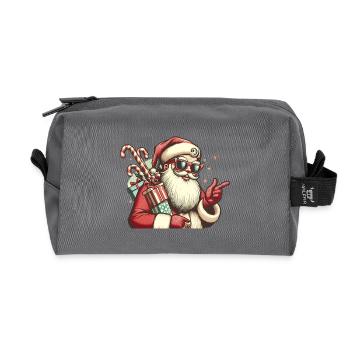 santa fun 2 - Trousse de toilette en tissu recyclé - anthracite - Devant