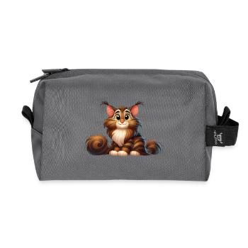 Maine Coon 13 - Recycelte Kulturtasche - Anthrazit - Vorne