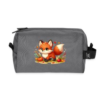Fuchs Herbst 3 - Recycelte Kulturtasche - Anthrazit - Vorne