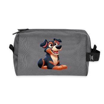 Beauceron 7 - Recycled Toiletry Zip Bag - anthracite - Front