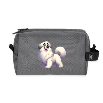 Pyrenean Shepherd Dog - Recycled Toiletry Zip Bag - anthracite - Front