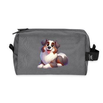 Australischer Schäferhund - Recycelte Kulturtasche - Anthrazit - Vorne