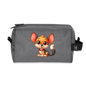 Chihuahua - Recycled Toiletry Zip Bag - anthracite - Front