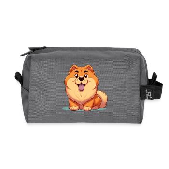 chowchow 8 - Recycled Toiletry Zip Bag - anthracite - Front