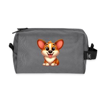 Corgi 6 - Recycelte Kulturtasche - Anthrazit - Vorne