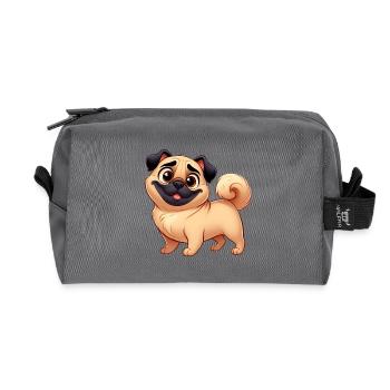 Mops 6 - Recycelte Kulturtasche - Anthrazit - Vorne