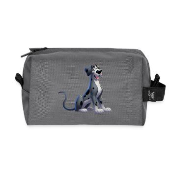 Great Dane - Recycled Toiletry Zip Bag - anthracite - Front