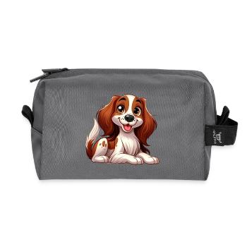 epagneul breton - Trousse de toilette en tissu recyclé - anthracite - Devant