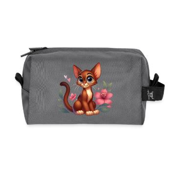 abyssin 4 - Trousse de toilette en tissu recyclé - anthracite - Devant