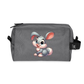 Rabbit 11 - Recycled Toiletry Zip Bag - anthracite - Front