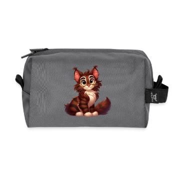 Maine Coon 8 - Recycelte Kulturtasche - Anthrazit - Vorne