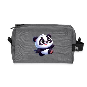 panda 4 - Trousse de toilette en tissu recyclé - anthracite - Devant