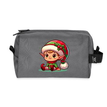 Elf 3 - Recycled Toiletry Zip Bag - anthracite - Front