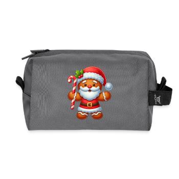 gingerbread 2 - Recycled Toiletry Zip Bag - anthracite - Front