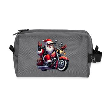 Santa Moto 3 - Recycelte Kulturtasche - Anthrazit - Vorne