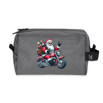 Santa Moto 5 - Recycelte Kulturtasche - Anthrazit - Vorne