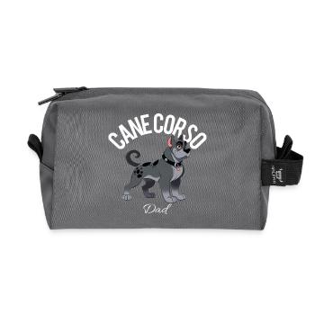 Cane Corso Dad 2 - Recycled Toiletry Zip Bag - anthracite - Front