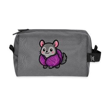 Chinchi cabbage - Recycled Toiletry Zip Bag - anthracite - Front