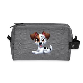 Jack Russel 2 - Recycelte Kulturtasche - Anthrazit - Vorne