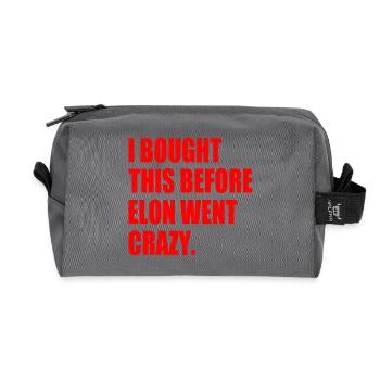 i bought this before elon went crazy - Recycelte Kulturtasche - Anthrazit - Vorne