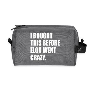 i bought this before elon went crazy - Recycelte Kulturtasche - Anthrazit - Vorne