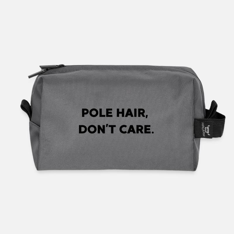 Pole Hair - Don't Care - Recycelte Kulturtasche - Anthrazit