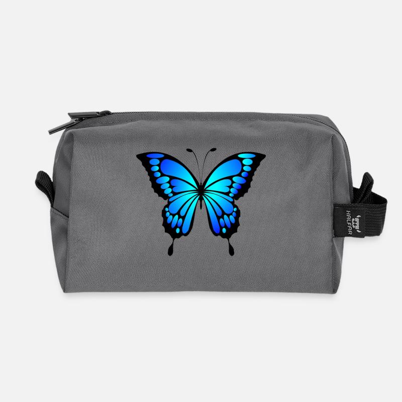 Butterfly - Recycled Toiletry Zip Bag - anthracite