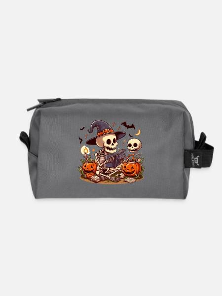 Mr Os Spooky Halloween - Recycled Toiletry Zip Bag - anthracite