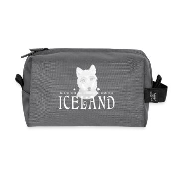 Iceland fox - Recycelte Kulturtasche - Anthrazit - Vorne