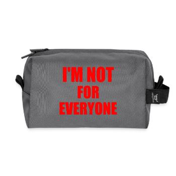 i'm not for everyone - Recycled Toiletry Zip Bag - anthracite - Front