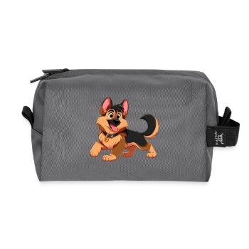 German Shepherd 2 - Recycled Toiletry Zip Bag - anthracite - Front