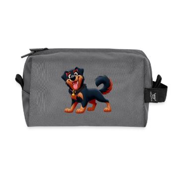 Beauceron 6 - Recycled Toiletry Zip Bag - anthracite - Front
